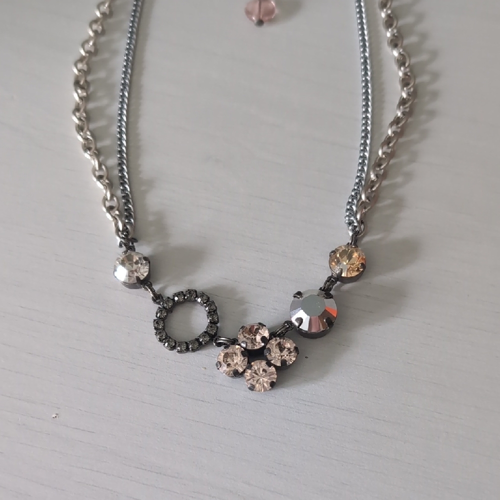 Sabika Crystal Accent Silver-Tone Necklace - Women Jewelry